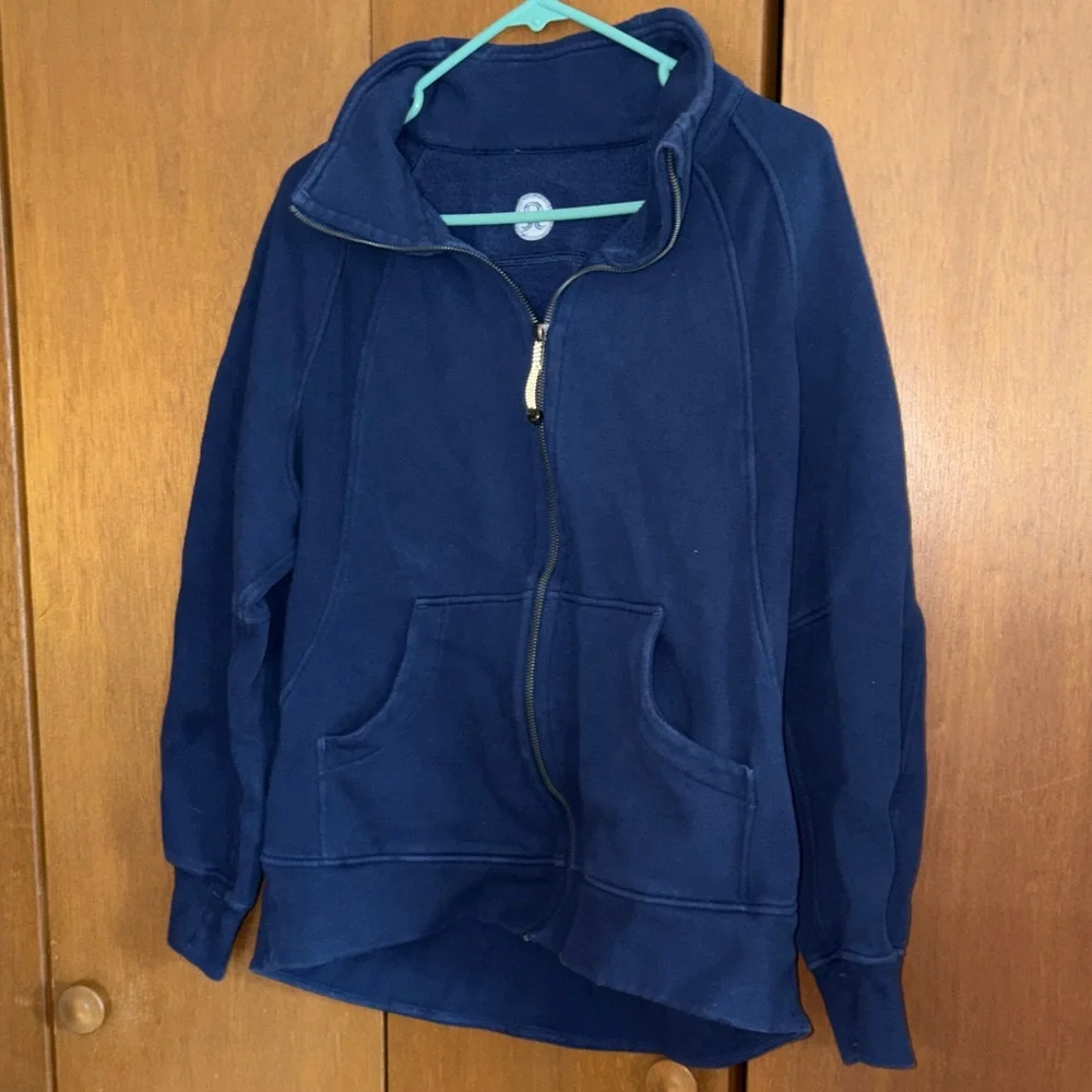 lululemon athletica Navy Scuba Oversized Funnel-Neck Full Zip Sweatshirt - Picture 2 of 4